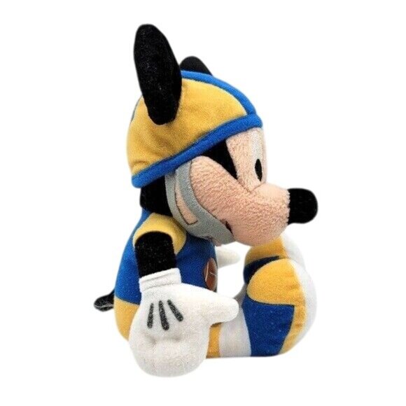 2/$15 Disney Football Mickey Mouse Doll Yellow Blue 10" Uniform Helmet Plush - Picture 5 of 11